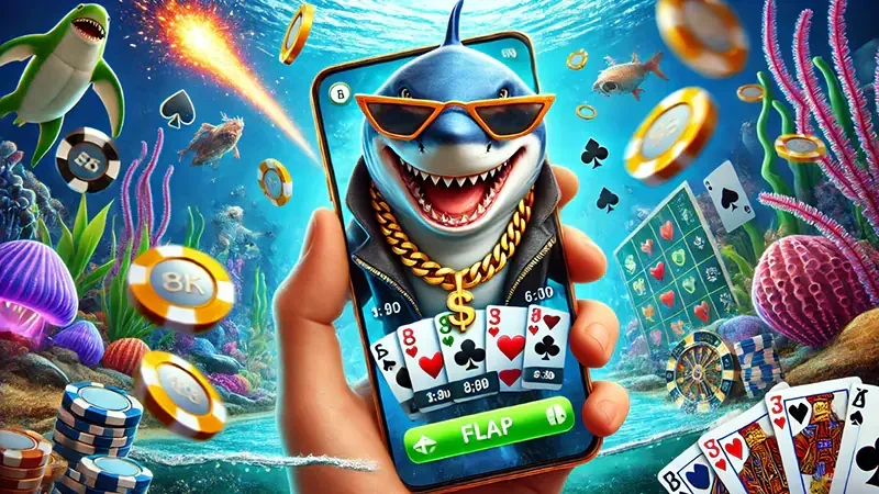 Arena tembak ikan dengan target laut dan efek tembakan